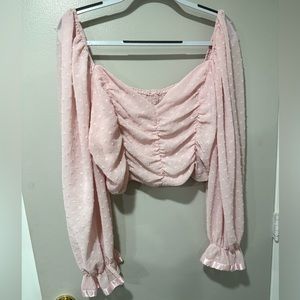 Polka dot Mesh Blouse Size 3XL